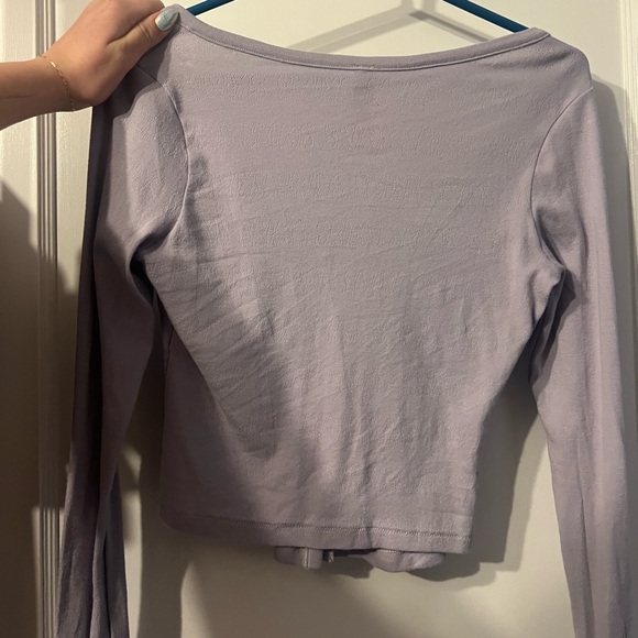 SKIMS pointelle button up sweater top - Picture 2 of 4